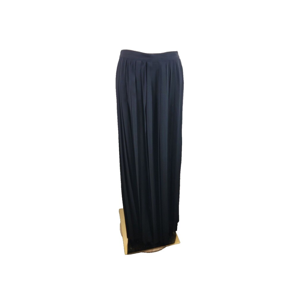 Kay Unger New York Black Pleated Maxi Skirt Approx S 27.5" Waist